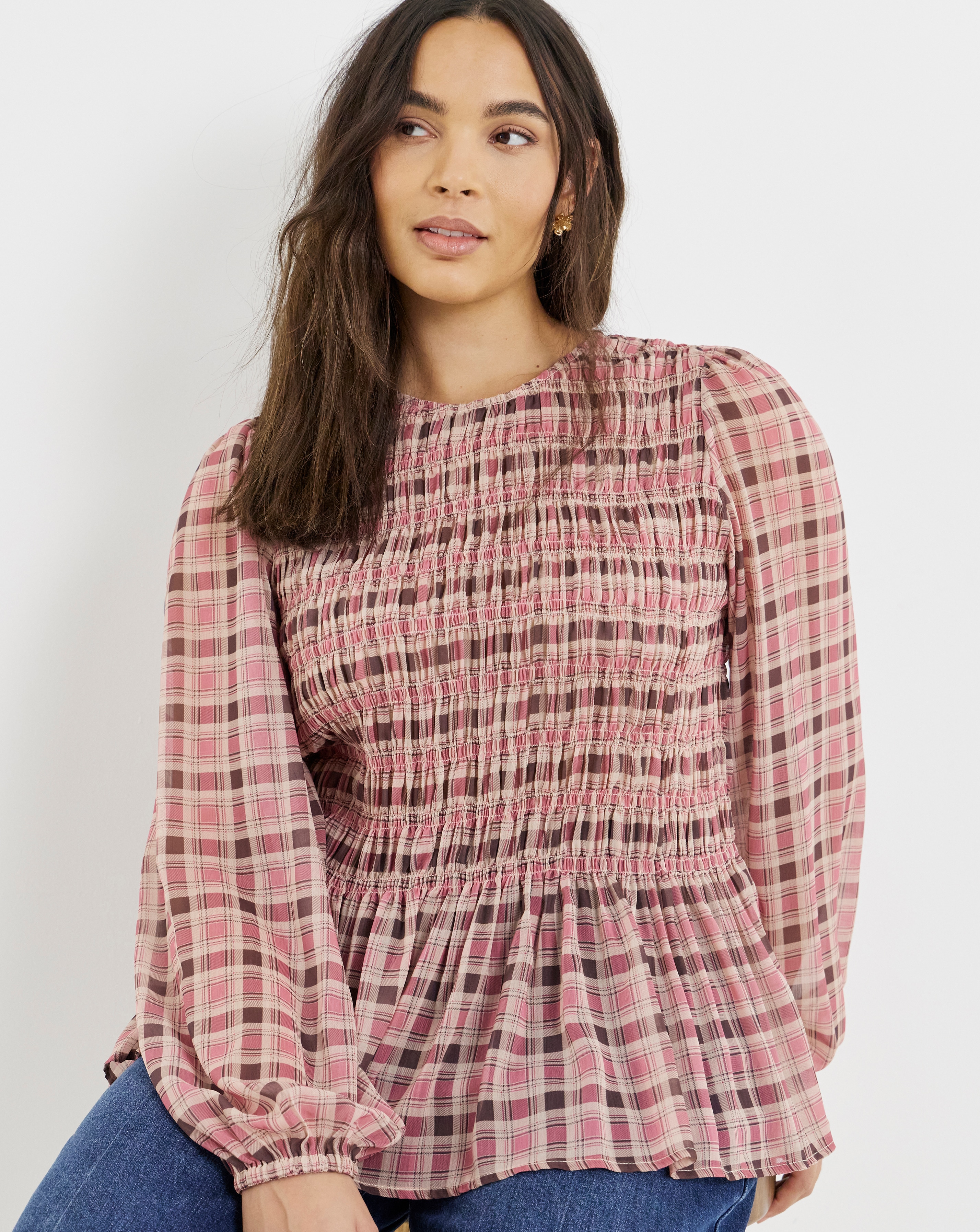 Puff Sleeve Shirred Top | Simply Be