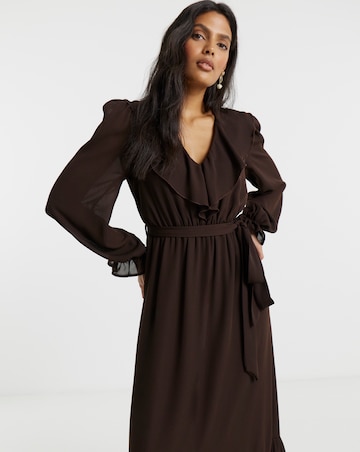 Flounce London Chiffon Midaxi Dress
