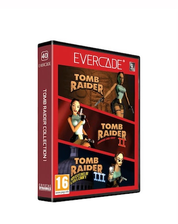 Evercade EXP-R Retro Handheld Gaming Console and Tomb Raider Bundle