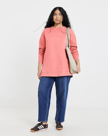 Rose Side Split Sweatshirt Tunic