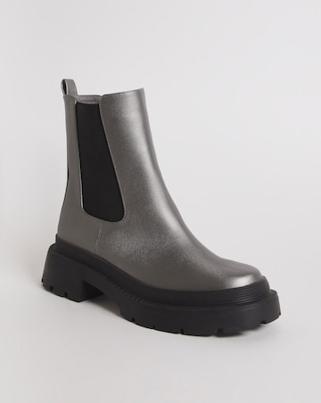 Cady Metallic Chunky Chelsea Ankle Boots - Extra Wide Fit (EEE)
