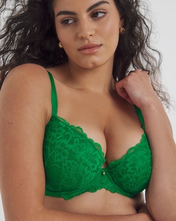 Ann Summers Sexy Lace Planet Plunge Bra Bright Green