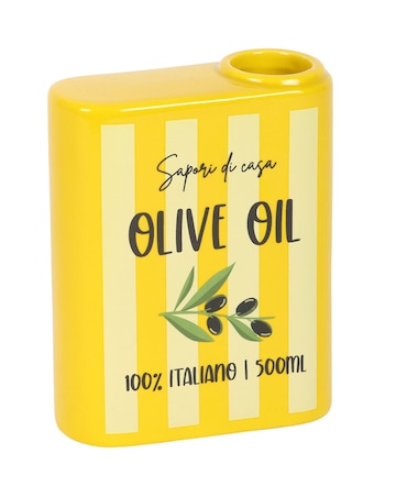 Olive Oil Tin Shaped Ceramic Flower Vase