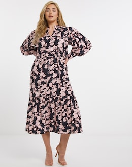 Joanna Hope Button Front Midi Dress