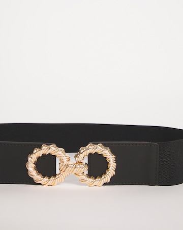 Twist Buckle Detail Elasticated Belt
