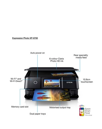 Epson Expression Photo XP-8700 A4 Colour Wi-Fi Multifunction Inkjet Printer