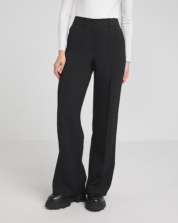 Wide Leg Tailored Workwear Trousers Long