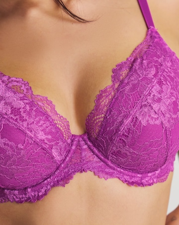 Pretty Secrets Ella Padded Plunge Wired Bra (B-G) Purple