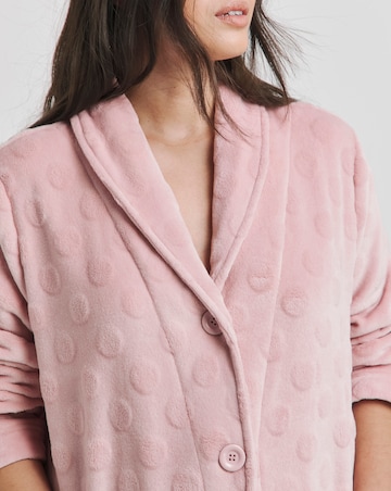 Pretty Secrets Button Through Fleece Dressing Gown