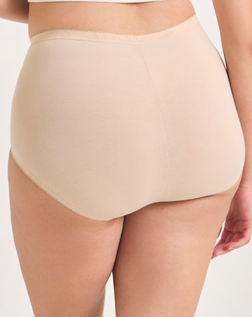 Sloggi 3 Pack Cotton Basic Maxi Knickers, Black, Skintone or White
