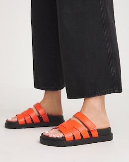 Simply Be Parry Woven Touch and Close Footbed Sandals - Extra Wide Fit (EEE)