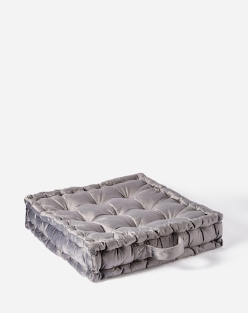 Velvet Padded Seat Cushion - Charcoal