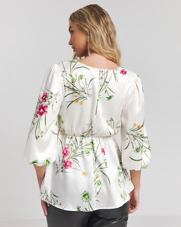 Joanna Hope Ruched Front Blouse