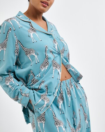 Chelsea Peers Organic Cotton Giraffe Print Pyjama Set