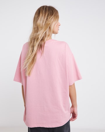 Dusty Pink Oversized Arizona Studs Graphic T-Shirt