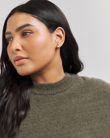 Khaki Green Feather Knit Jumper