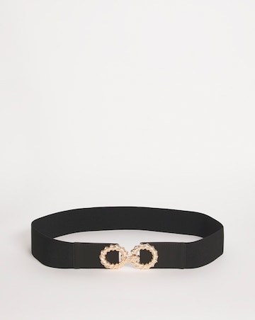 Twist Buckle Detail Elasticated Belt