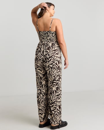 Palm Print Beach Jumpsuit