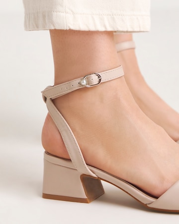 Amber Barely There Low Block Heel Sandals Standard D Fit