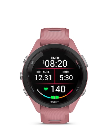 Garmin Forerunner 265S Music Smart Watch - Pink/Powder Grey