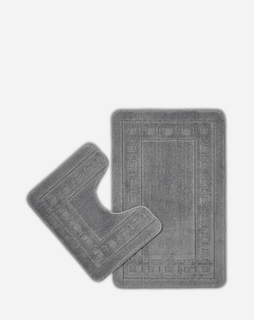 Catherine Lansfield Armoni Bath and Pedestal Mat Set
