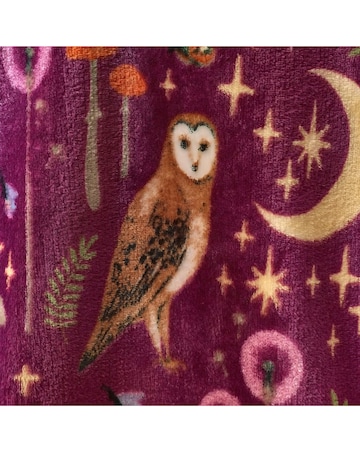 Catherine Lansfield Enchanted Twilight Fleece Throw - Plum