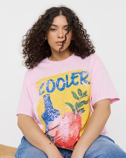 Pink Cooler Cocktail Graphic T-Shirt