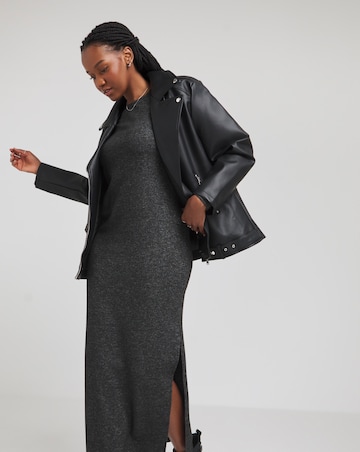 Charcoal Marl Cosy Maxi Column Dress