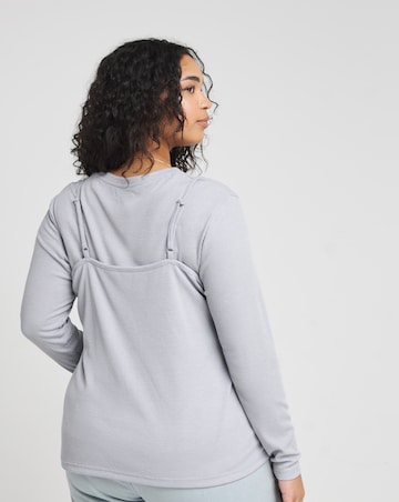 Simply Be Grey 2 in 1 Top