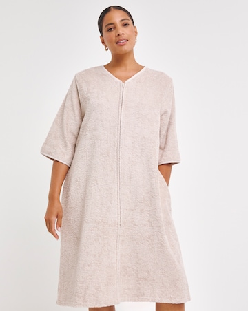 Pretty Secrets Cotton Towelling Zip Through Dressing Gown