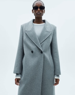 Mango Double Breasted Wool Coat
