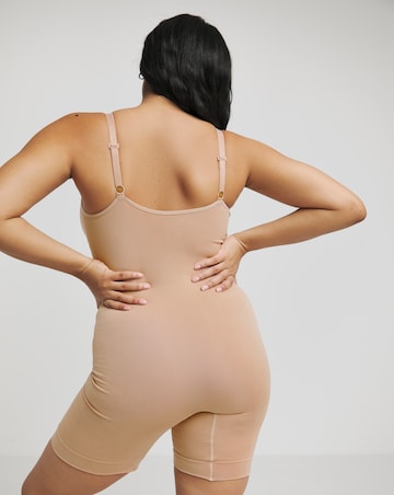 MAGISCULPT Medium Control Seamfree Mid Thigh Bodysuit Almond