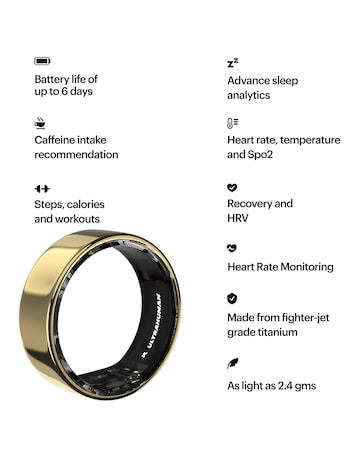 Ultrahuman Ring AIR Bluetooth Smart Ring - Air Gold - Size 9