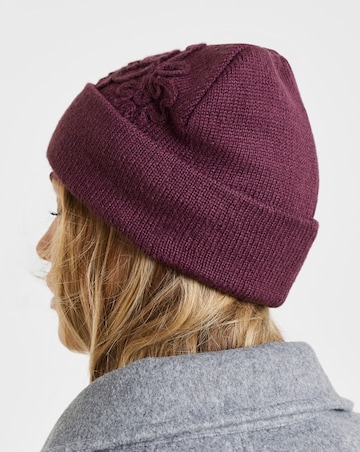Floral Embroidered Beanie