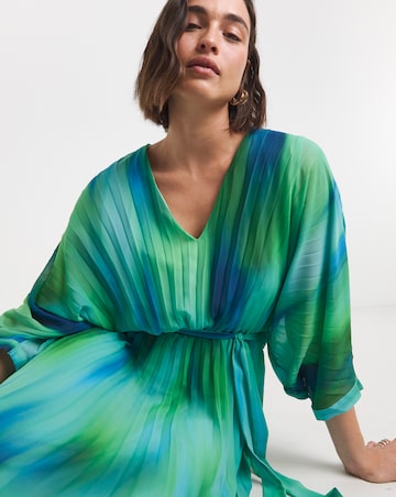 Joanna Hope Ombre Pleated Dress