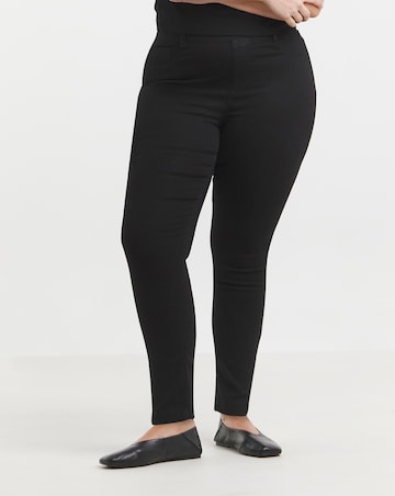 Black Stretch Slim Pull On Jeggings
