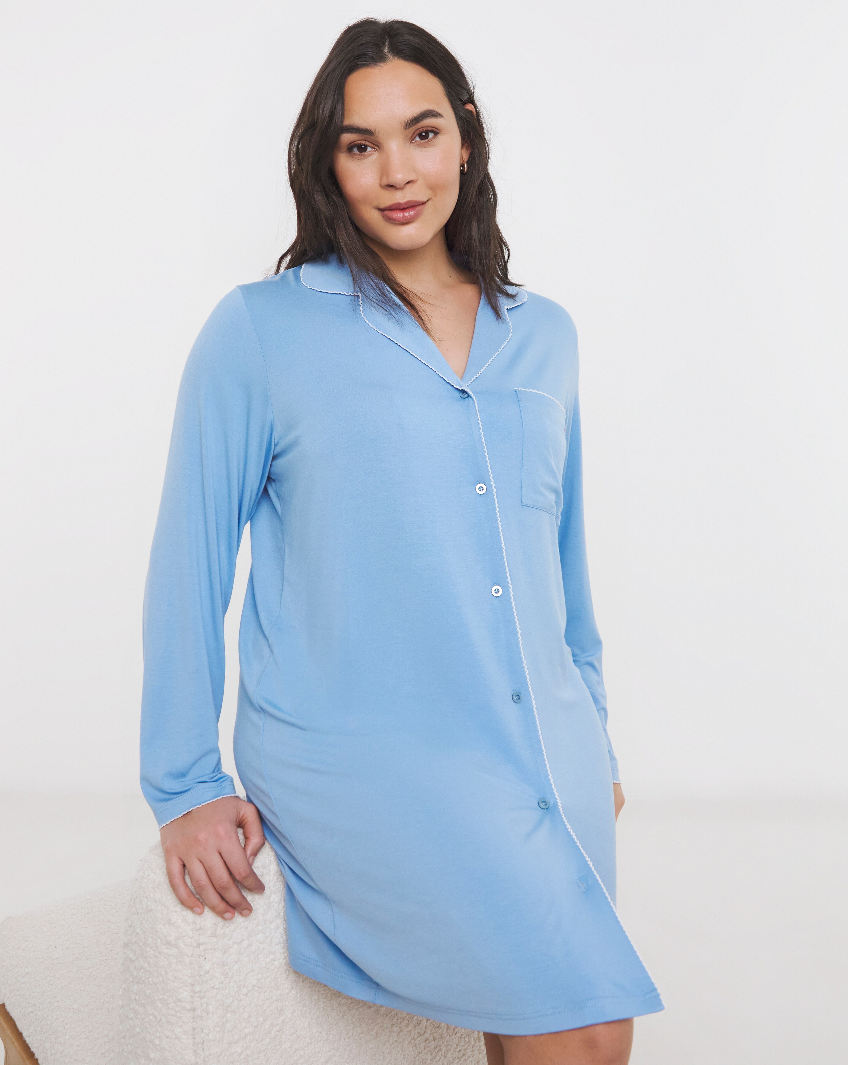Figleaves Picot Trim Nightshirt