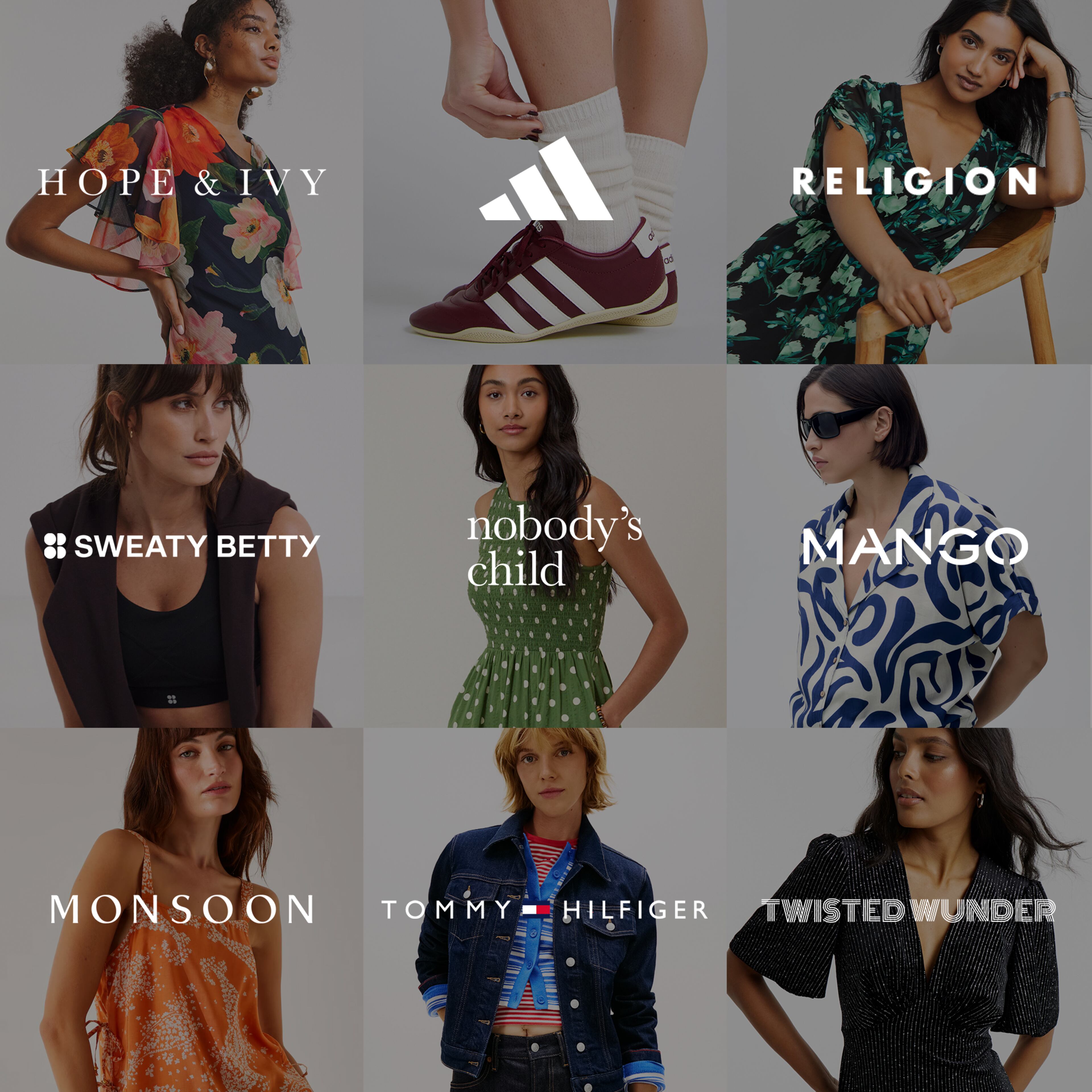 9 of our brands available at Simply Be