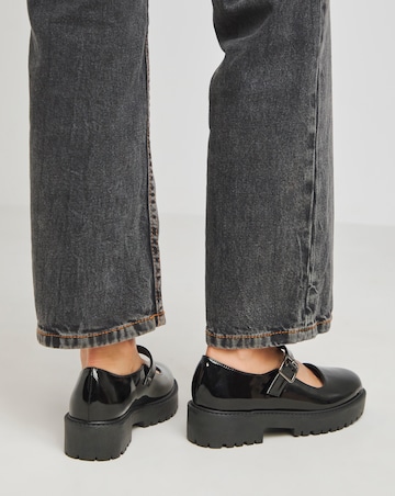 Dawn Mary Jane Flat Shoes Wide E Fit