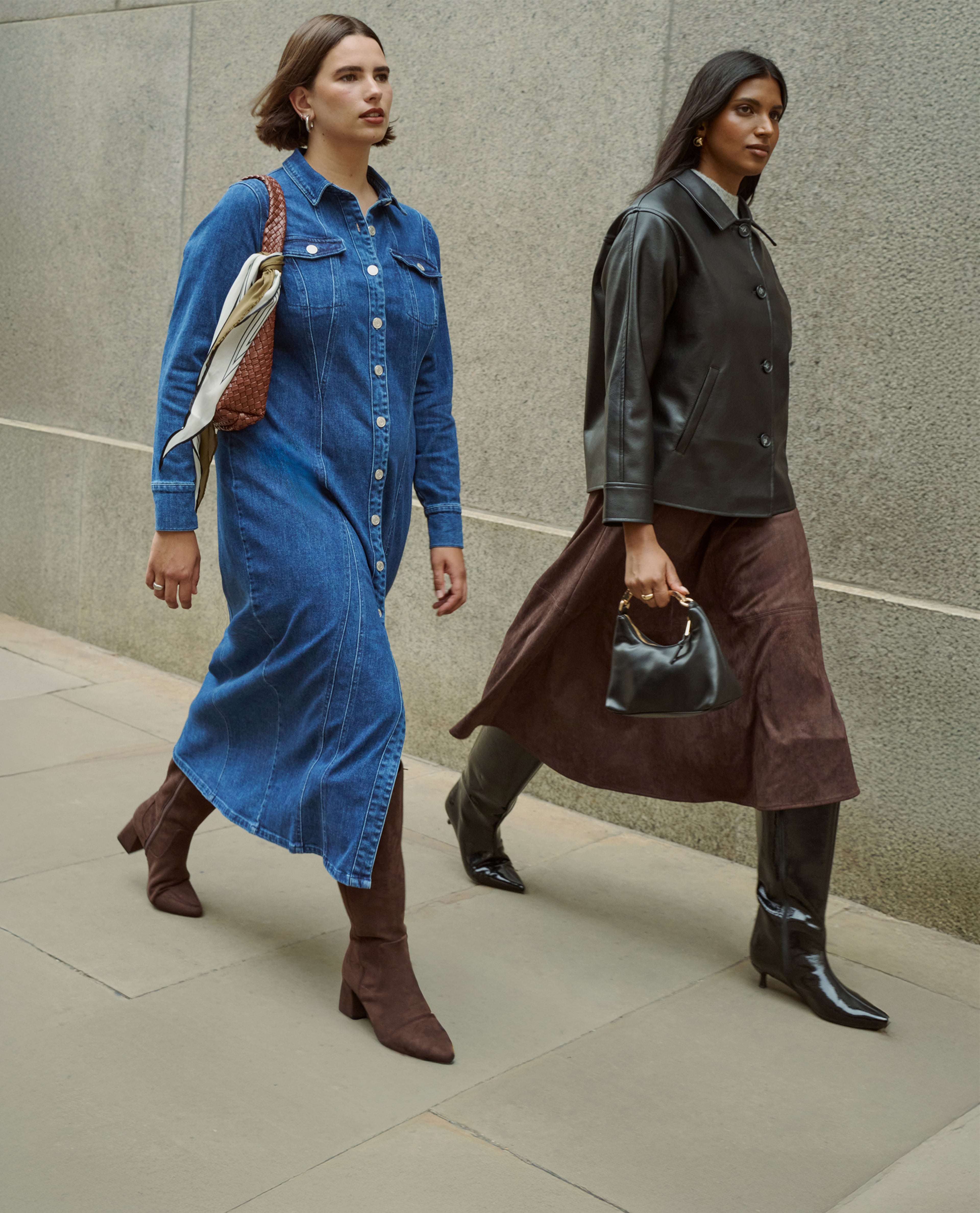 Two models wearing new season boots