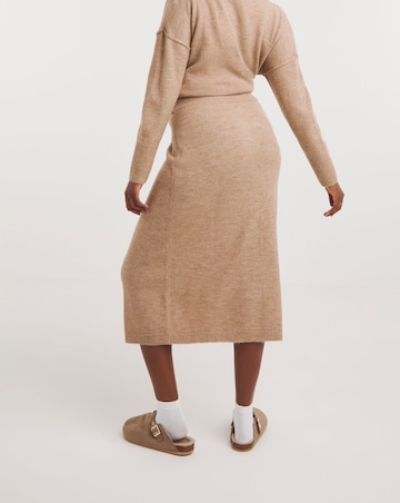 Mink Knitted Midi Skirt