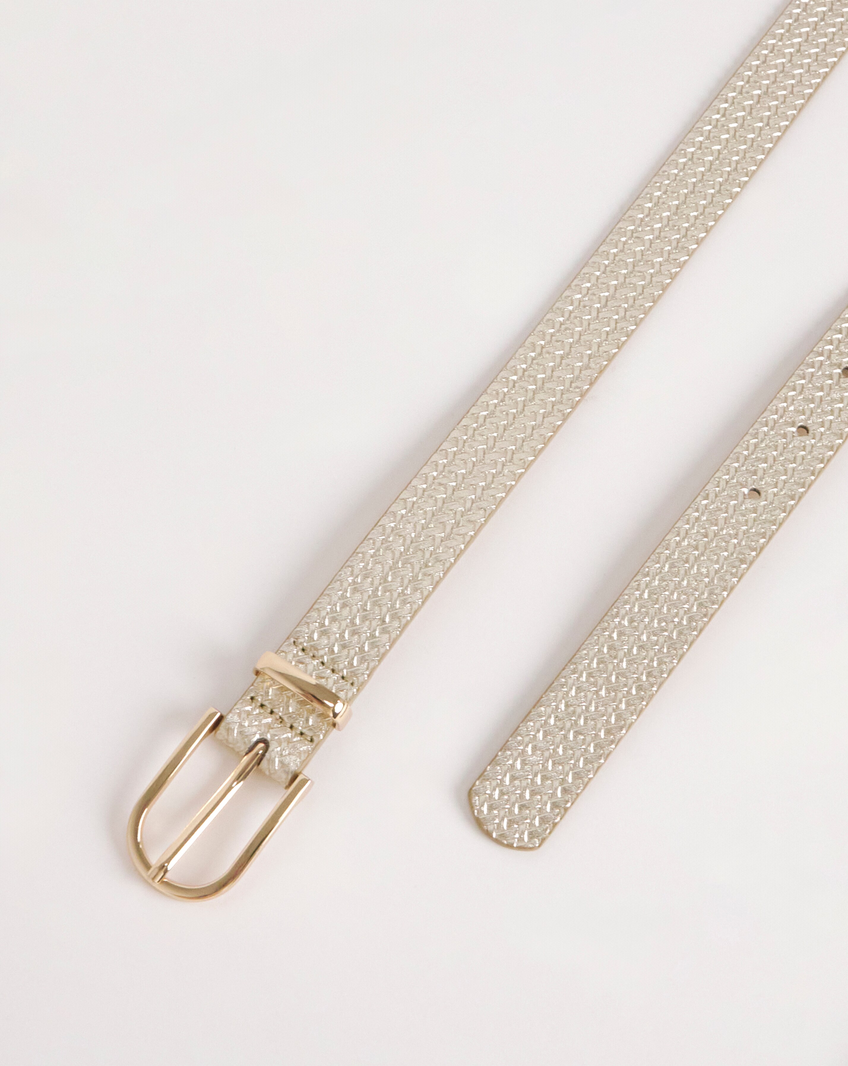 Metallic Gold Weave Belt | Simply Be