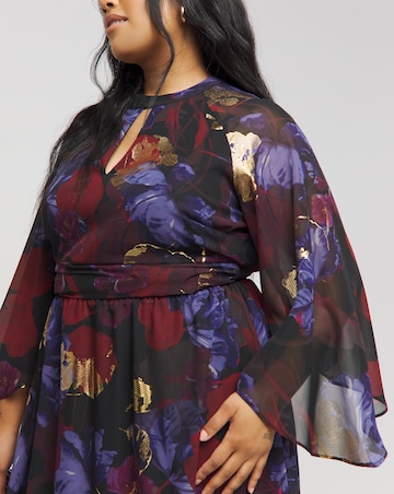 Joanna Hope Printed Maxi Dress With Gold Foil