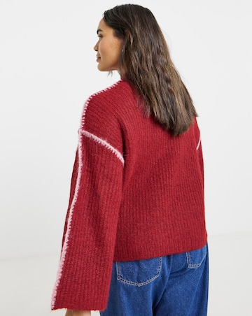 Native Youth Hand Embroided Wide Sleeve Knitted Jumper