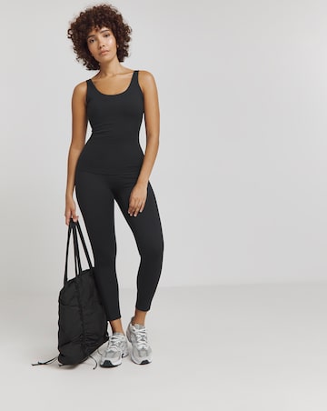 Black Active Sleeveless Longline Vest