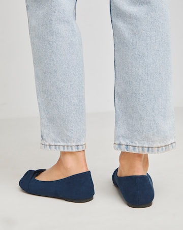 Nova Twist Front Ballerina Shoes Extra Wide EEE Fit