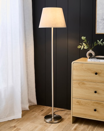 Owen Grey and Chrome Floor Lamp