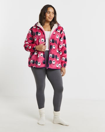 Joe Browns Sheep Print Zip Up Lounge Cardigan