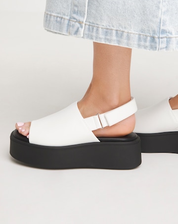 Maddie Slingback Flatform Sandals Extra Wide EEE Fit Simply Comfort