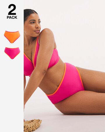 Value 2 Pack High Waist Bikini Briefs